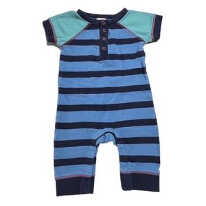 Hanna Andersson cotton terry stripes romper 6-12 months